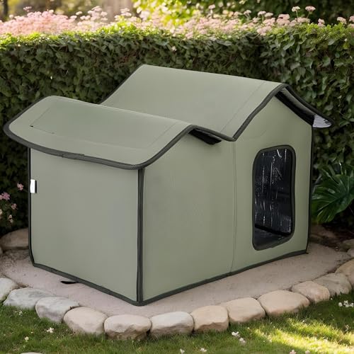 Katzenhaus für den Außenbereich, wetterfest, 33 x 38 x 50 cm, Wildtier- , Katzenbett, abnehmbarer Katzenschutz, leicht zu reinigen, warm, für Terrasse, Camping, Hinterhof, Garten Katzenhaus für den Außenbereich, wetterfest, 33 x 38 x 50 cm, Wildtier- , Katzenbett, abnehmbarer Katzenschutz, leicht zu reinigen, warm, für Terrasse, Camping, Hinterhof, Garten von keloppasit