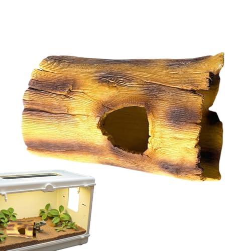 keloppasit Eidechsenhaus, Simulationsbaum-Textur, Schildkrötenhaus für Eidechsen, Sonnenbereich, Kletterbereich, Aquarium-Dekoration, Aquarium-Zubehör für Bartagamen, trockene, nasse Spinnen, Schlange von keloppasit