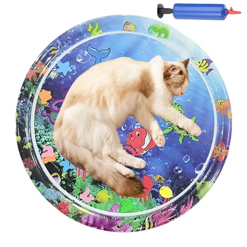 keloppasit Katzen Wasserspielmatte Für Innen Katzen, Kinder Wassermatte Spielzeug Mit Inflator, Aufblasbare Spielmatten, Wasserbett Haustier, Tragbares Sensorisches Spielbett keloppasit Katzen Wasserspielmatte Für Innen Katzen, Kinder Wassermatte Spielzeug Mit Inflator, Aufblasbare Spielmatten, Wasserbett Haustier, Tragbares Sensorisches Spielbett von keloppasit