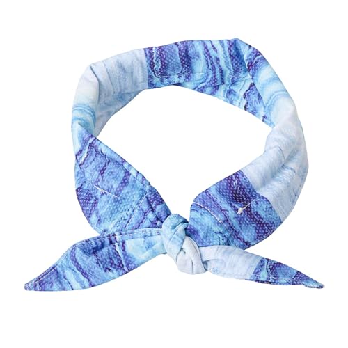 kesurpae Kühlendes Hundehalsband | Welpe cool und stylisch mit kühlendem Hundeschal, kühlendem Handtuch, Hundehalstuch, Sommerleckereien für Hunde, Blau, S von kesurpae
