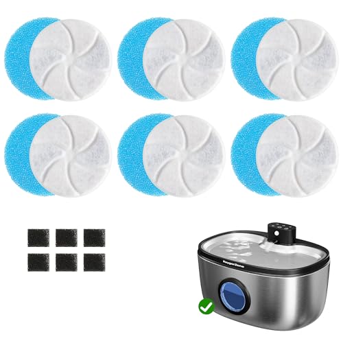 Keygarzone Katzenwasserbrunnenfilter: Ersatz für ZCW001, 6 Pack Haustier Wasserbrunnen und Pumpenfilter für Katzen & Hunde, 5-lagige Aktivkohlefilter Keygarzone Katzenwasserbrunnenfilter: Ersatz für ZCW001, 6 Pack Haustier Wasserbrunnen und Pumpenfilter für Katzen & Hunde, 5-lagige Aktivkohlefilter von keygarzone