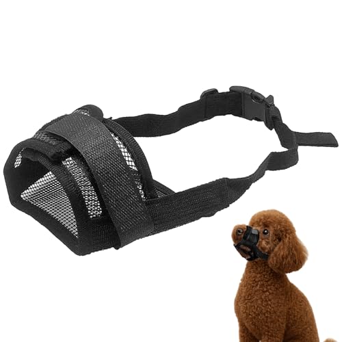 keyxer Maulkorb für Französische Bulldoggen, Maulkorb für kleine Hunde, Maulkorb für kleine Hunde, Anti-Beißung, Kneifen, Bellen. Atmungsaktive Maschenstruktur, verstellbar. (S, Schwarz) von keyxer