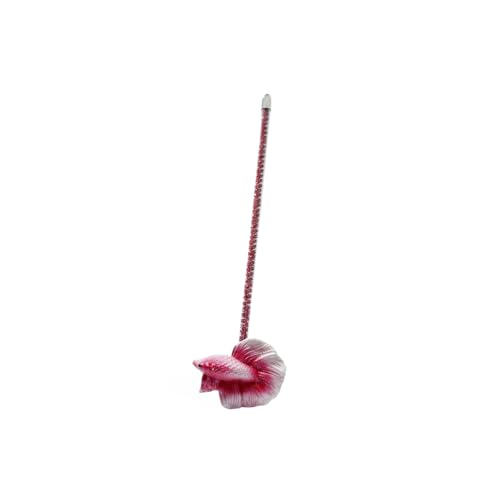 khanoqq Interaktives Betta-Fisch-Flare-Stick-Spielzeug für Betta-Tanks – simuliertes Betta-Trainings-Spielzeug für Betta-Farbwachstum und gutes Verhalten, Rot, 1 Packung von khanoqq