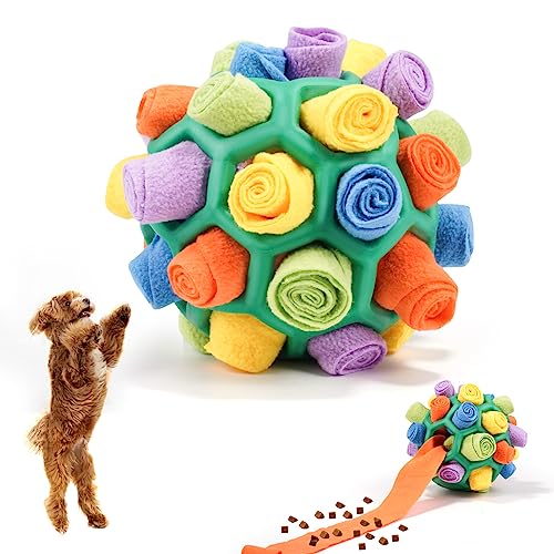 Schnüffelball für Hunde, schnüffelteppich für Hunde Schnüffelspielzeug Interaktive hundespielzeug Intelligenzspielzeug für Kleine und Mittelgroße Hunde,Grün von kieyeeno