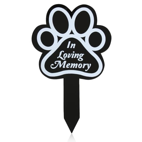 kiki fancy Personalisierbare Gedenktafel für Haustiere, Pfotenform, Acryl mit Pfahl für Haustier, Katze oder Hund, Gedenkgeschenke, Grabschmuck, Gedenkpfahl, Gedenkschilder für Hund und Katze, Schwarz kiki fancy Personalisierbare Gedenktafel für Haustiere, Pfotenform, Acryl mit Pfahl für Haustier, Katze oder Hund, Gedenkgeschenke, Grabschmuck, Gedenkpfahl, Gedenkschilder für Hund und Katze, Schwarz von kiki fancy