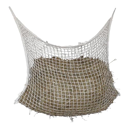 kingsea Heunetz Pferde 80cm x 90cm, Engmaschig 3 cm Netz Großer robuster Heusack Futternetz Heusack für artgerechte Fütterung, Weiß kingsea Heunetz Pferde 80cm x 90cm, Engmaschig 3 cm Netz Großer robuster Heusack Futternetz Heusack für artgerechte Fütterung, Weiß von kingsea