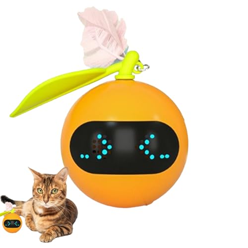 kinrguiyuez Automatisches Katzenspielzeug, Automatischer USB Wiederaufladbarer Smart Ball Intelligente Vermeidung mit Spielzeuganhängern, Kätzchen Interaktives Zubehör für endlosen Spaß kinrguiyuez Automatisches Katzenspielzeug, Automatischer USB Wiederaufladbarer Smart Ball Intelligente Vermeidung mit Spielzeuganhängern, Kätzchen Interaktives Zubehör für endlosen Spaß von kinrguiyuez