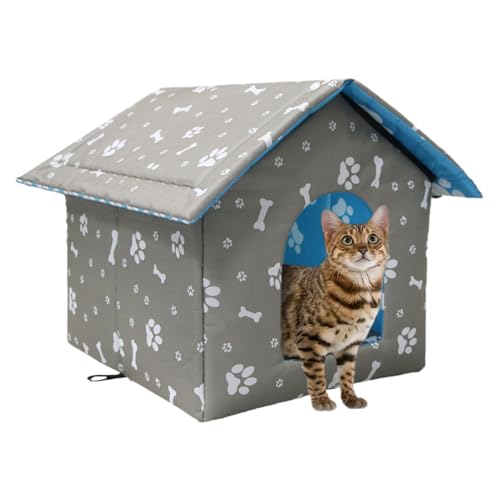 kinrguiyuez Haustierbetten Für Katzen | Oxford-Stoff Katzenhaus - Warmes Geschlossenes Schlafplatz Für Kätzchen Tierheim Zuhause Indoor Reisen Winter Beruhigende Haustierzubehör von kinrguiyuez