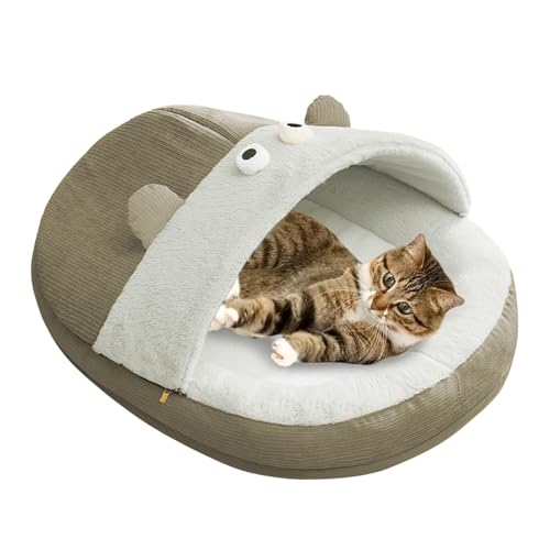 kinrguiyuez Hundebett mit Abdeckhöhle – gemütliches Katzenbett, Hausschuh-Design, warmes Nesting für drinnen und draußen, ältere Haustiere, Welpen, Kätzchen, ängstliche Haustiere kinrguiyuez Hundebett mit Abdeckhöhle – gemütliches Katzenbett, Hausschuh-Design, warmes Nesting für drinnen und draußen, ältere Haustiere, Welpen, Kätzchen, ängstliche Haustiere von kinrguiyuez