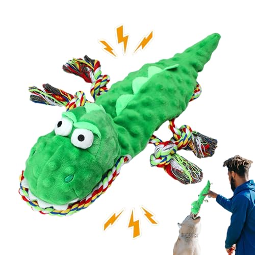 kinrguiyuez Hundespielzeug | Interaktives Plüsch-Quietschspielzeug | Lustiger geknoteter Beißring, Dinosaurier-Form, bissfeste Puppe mit Stretch-Seil für kleine, mittelgroße und große Rassen kinrguiyuez Hundespielzeug | Interaktives Plüsch-Quietschspielzeug | Lustiger geknoteter Beißring, Dinosaurier-Form, bissfeste Puppe mit Stretch-Seil für kleine, mittelgroße und große Rassen von kinrguiyuez