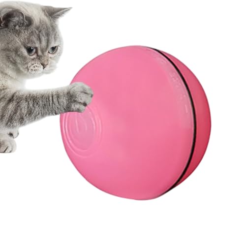 kinrguiyuez Interaktiver Katzenspielzeug-Ball, automatischer rollender Übungsball, Indoor-Katzenübungsspielzeug für die Jagd, geistige Stimulation, körperliches Engagement, Jagd, Training, Langeweile von kinrguiyuez