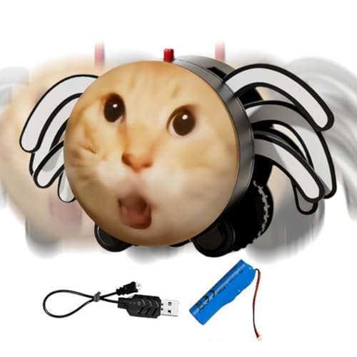 kinrguiyuez Interaktives Katzenspielzeug - Krabbelnde Haustier Spinne Katzen Spielzeug - Interaktives Lustiges Bewegungs Spiel Für Kätzchen Geburtstag Weihnachten Drinnen Draußen von kinrguiyuez