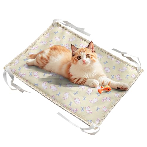 kinrguiyuez Katzen Kühlmatte - Komfortable Haustierunterlage | Vier-Eckiges Seil Doppelseitiges Kühlpad Für Hundebett Wohnzimmer Außenbereich von kinrguiyuez