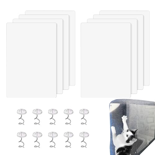 kinrguiyuez Katzenkratzschutz, 8 x Sofaschutz von Katzenkrallen, selbstklebend, schützend, transparent, Abdeckpolster für Teppich, Sofa, Wand, Bett, Stuhl von kinrguiyuez