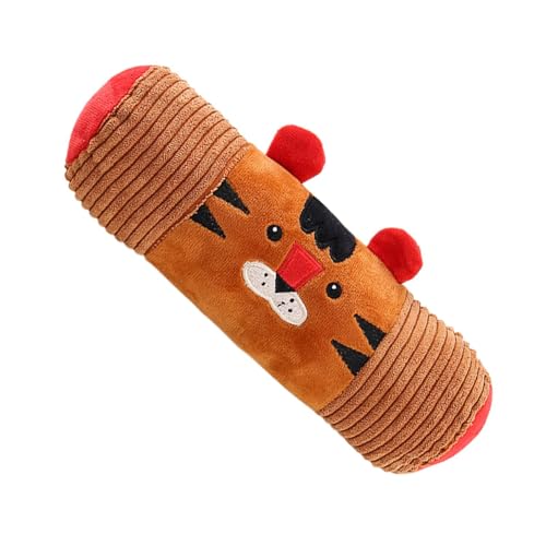 kinrguiyuez Kauspielzeug für Hunde | Quietschender Zylinder Tiger Plüsch Seil Spielzeug - Hund Zahnreinigung Kauspiel, Haustier Stress Reliever für Gesundheit, Haustiere, Heimtraining kinrguiyuez Kauspielzeug für Hunde | Quietschender Zylinder Tiger Plüsch Seil Spielzeug - Hund Zahnreinigung Kauspiel, Haustier Stress Reliever für Gesundheit, Haustiere, Heimtraining von kinrguiyuez
