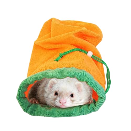 kinrguiyuez Kleintier Trockentasche aus Frottier - Eichhörnchen Trockensack | Atmungsaktive Badetasche Mit Verstellbarem Kordelzug Für Hamster, Kaninchen, Welpen Und Kleintiere von kinrguiyuez