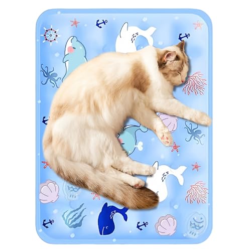 kinrguiyuez Kühlmatte für Hunde, 40,6 x 50,8 cm, rutschfest, faltbar, waschbar, Kühlmatte für draußen, Bett, Sofa kinrguiyuez Kühlmatte für Hunde, 40,6 x 50,8 cm, rutschfest, faltbar, waschbar, Kühlmatte für draußen, Bett, Sofa von kinrguiyuez