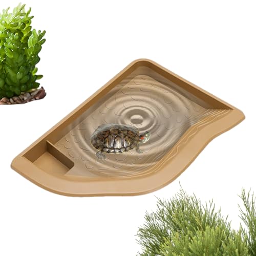 kinrguiyuez Reptilienschale, Reptilien-Futter-Wassernapf – Pool, große Landschaftsschale für Schlangen, Zuhause, Bartagamen, Wasserklettern, Haustier, Schildkröte, Aquarium von kinrguiyuez