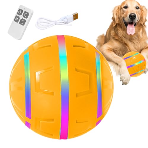 kinrguiyuez Vibrierender Hundeball, hüpfender Hundeball, interaktives Spielzeug, USB-wiederaufladbares Haustierzubehör mit LED-Lichtern, automatische Bewegung für Indoor-Spielübungen kinrguiyuez Vibrierender Hundeball, hüpfender Hundeball, interaktives Spielzeug, USB-wiederaufladbares Haustierzubehör mit LED-Lichtern, automatische Bewegung für Indoor-Spielübungen von kinrguiyuez