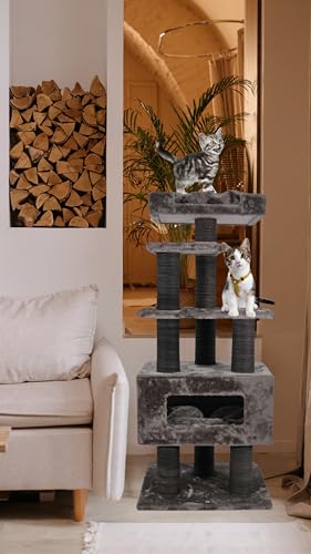 Kirin Legend Genf Kratzbaum Großes,katzenbaum, Katzenkorbkatzenbaum große Katzen, Katzenbaum mit großer Plattform, kratzbaum modern, katzekratz Baum,katzenfeste, Grau (52x70x130cm) Kirin Legend Genf Kratzbaum Großes,katzenbaum, Katzenkorbkatzenbaum große Katzen, Katzenbaum mit großer Plattform, kratzbaum modern, katzekratz Baum,katzenfeste, Grau (52x70x130cm) von kirin LEGEND