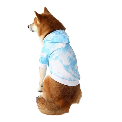 kiskick Bequemer Haustier-Kapuzenpullover, modische Kleidung, Herbst und Winter, niedlich, weich, bunt, bedruckt, kurze Ärmel, zweibeinig, mittelgroß, groß, Hunde-Sweatshirt, Welpen-Outfit, von kiskick