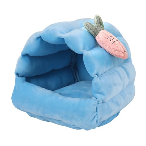 kiskick Haustierbett für Herbst und Winter, Hamsternest, gemütliches Hasen-Karotten-Design, kleines Tier, warmer Raum für Meerschweinchen, Frettchen, Igel, Kaninchen, Ratten, Käfig, blau, Größe L kiskick Haustierbett für Herbst und Winter, Hamsternest, gemütliches Hasen-Karotten-Design, kleines Tier, warmer Raum für Meerschweinchen, Frettchen, Igel, Kaninchen, Ratten, Käfig, blau, Größe L von kiskick