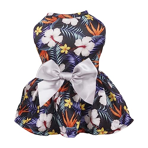 kiskick Haustierkleid, Frühling, Sommer, atmungsaktive Kleider, weich, große Schleife, modischer Druck, bequem, Hawaii-Design, Foto-Requisite, Polyester, Prinzessinnen-Stil, Hundekleid, Frühlingsv kiskick Haustierkleid, Frühling, Sommer, atmungsaktive Kleider, weich, große Schleife, modischer Druck, bequem, Hawaii-Design, Foto-Requisite, Polyester, Prinzessinnen-Stil, Hundekleid, Frühlingsv von kiskick