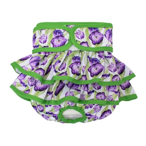 kiskick Haustierwindel Haustier Physiologische Hose Haustier Menstruationshose Bequeme Hundewindeln mit Blumenmuster Befestigungsband Haustier Sanitär Hose für geliebtes Haustier Lila XL kiskick Haustierwindel Haustier Physiologische Hose Haustier Menstruationshose Bequeme Hundewindeln mit Blumenmuster Befestigungsband Haustier Sanitär Hose für geliebtes Haustier Lila XL von kiskick