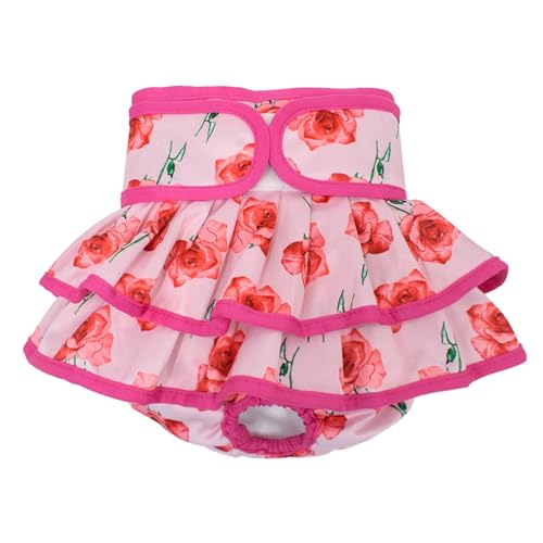 kiskick Haustierwindel für Haustiere, physiologische Hose, Menstruationshose, bequeme Hundewindeln mit Blumenmuster, Befestigungsband, Haustier-Damenhose für geliebtes Haustier, Rosa, Größe XL kiskick Haustierwindel für Haustiere, physiologische Hose, Menstruationshose, bequeme Hundewindeln mit Blumenmuster, Befestigungsband, Haustier-Damenhose für geliebtes Haustier, Rosa, Größe XL von kiskick