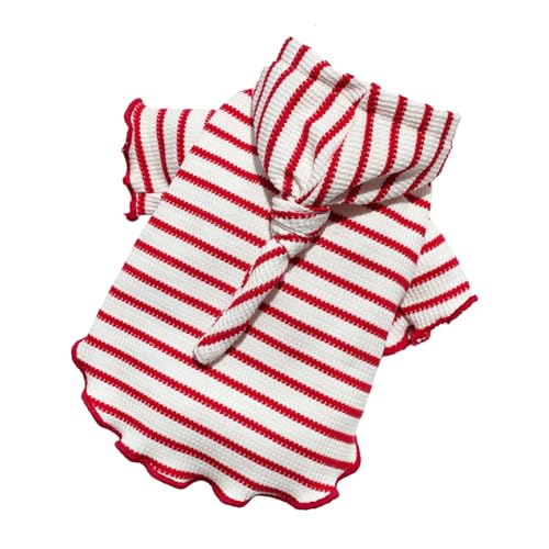 kiskick Modische Haustierkleidung Haustiere Gestreiftes Design Mit Kapuze Zwei Beine Spitze Trim Nette Hund Katze Für Herbst Winter Weich Rot L kiskick Modische Haustierkleidung Haustiere Gestreiftes Design Mit Kapuze Zwei Beine Spitze Trim Nette Hund Katze Für Herbst Winter Weich Rot L von kiskick