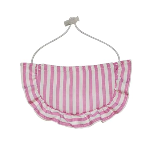kiskick Nicht verblassendes Haustierhalsband, elegantes Haustierhalsband, modisches gestreiftes Haustier-Lätzchen, Schal, verstellbar, bequem, für Hunde, Katzen, Speicheltuch, Haustierbedarf, Rosa, S von kiskick