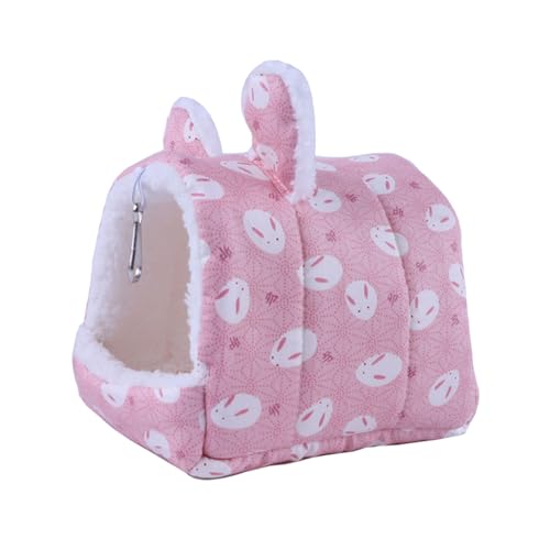 kiskick Niedliches Design Hamsternest Cartoon-Form Haustierbett gemütliches Hamsternest halb geschlossen mit Haken zum Aufhängen Cartoon bedrucktes Haustierbett für kaltes Wetter Rosa L kiskick Niedliches Design Hamsternest Cartoon-Form Haustierbett gemütliches Hamsternest halb geschlossen mit Haken zum Aufhängen Cartoon bedrucktes Haustierbett für kaltes Wetter Rosa L von kiskick