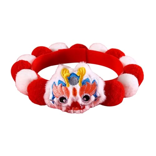 kiskick Weiches Haustierhalsband, festlich, charmant, Drachen-Jahr-Thema, Hunde-Halskette mit Plüsch-Ball-Dekor, bequemer Katzenhals Kreis, A L kiskick Weiches Haustierhalsband, festlich, charmant, Drachen-Jahr-Thema, Hunde-Halskette mit Plüsch-Ball-Dekor, bequemer Katzenhals Kreis, A L von kiskick