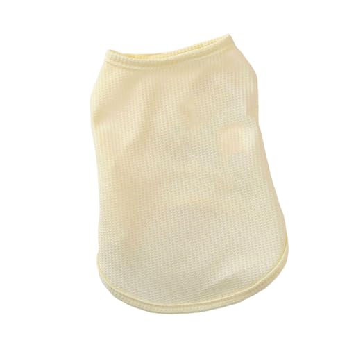 kiskick Zweibeinige Haustierkleidung, Rundhalsausschnitt, Haustier-Top, bequemes, weiches Hunde-Sweatshirt, modisch, einfarbig, Katze, ärmelloses T-Shirt für Frühling und Sommer, Beige, Größe M kiskick Zweibeinige Haustierkleidung, Rundhalsausschnitt, Haustier-Top, bequemes, weiches Hunde-Sweatshirt, modisch, einfarbig, Katze, ärmelloses T-Shirt für Frühling und Sommer, Beige, Größe M von kiskick