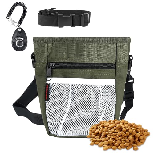 kissleaf Leckerlibeutel für Hundetraining mit Magnetverschluss, Leckerlibeutel für Haustier-Training, große Leckerli-Trainingstasche und Hundeklicker, Trainings-Leckerli-Tasche mit integriertem kissleaf Leckerlibeutel für Hundetraining mit Magnetverschluss, Leckerlibeutel für Haustier-Training, große Leckerli-Trainingstasche und Hundeklicker, Trainings-Leckerli-Tasche mit integriertem von kissleaf