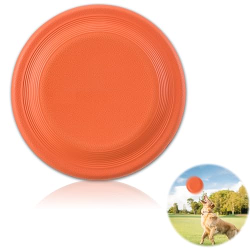 1 Stück Robustes Hundefrisbee, Hundespielzeug Frisbee, Kauspielzeug, Sommer Pet Training, Robustes Interaktives Hundespielzeug für Land und Wasser, 18,5 cm Durchmesser, für Mittel und kleine Hunde von kitudaty