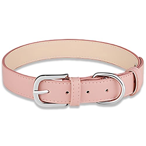 Hundehalsband aus Leder, verstellbar, weiches Leder, gepolstertes Halsband, strapazierfähiges Hundehalsband mit Metallschnalle, verstellbar, weich, atmungsaktiv, Leder, gepolstert, Welpenhalsband für Hundehalsband aus Leder, verstellbar, weiches Leder, gepolstertes Halsband, strapazierfähiges Hundehalsband mit Metallschnalle, verstellbar, weich, atmungsaktiv, Leder, gepolstert, Welpenhalsband für von kitudaty