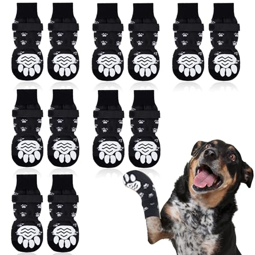 Rutschfeste Hundesocken, Pfoten mit Griffen, starke Traktion, Haustierpfotenschutz mit verstellbarem Riemen für verletzte Pfoten, Hartholzböden, für drinnen und draußen, verhindert Kratzer für ältere Rutschfeste Hundesocken, Pfoten mit Griffen, starke Traktion, Haustierpfotenschutz mit verstellbarem Riemen für verletzte Pfoten, Hartholzböden, für drinnen und draußen, verhindert Kratzer für ältere von kitudaty