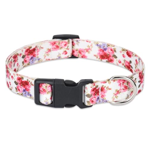 Verstellbares Hundehalsband mit Blumenmuster, weich und bequem, verstellbares Hundehalsband mit Blumenmuster, geeignet für kleine und mittelgroße Hunde, für Aktivitäten im Innen- und Außenbereich im Verstellbares Hundehalsband mit Blumenmuster, weich und bequem, verstellbares Hundehalsband mit Blumenmuster, geeignet für kleine und mittelgroße Hunde, für Aktivitäten im Innen- und Außenbereich im von kitudaty