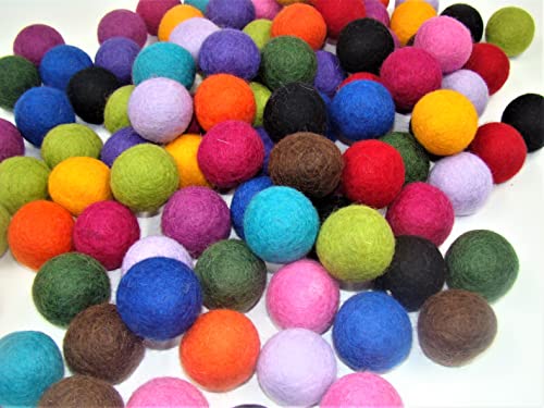 Felted Wool Cat Toys, Balls, Eco Friendly, Colorful & Beautiful, Elegant Designs, Natural Felted Wool, Handmade Cat Toy. 3 cm (20 Wool Balls) von kivikis