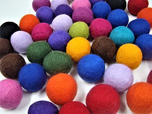 Felted Wool Cat Toys, Balls, Eco Friendly, Colorful & Beautiful, Elegant Designs, Natural Felted Wool, Handmade Cat Toy. 5 cm (20 Wool Balls) von kivikis