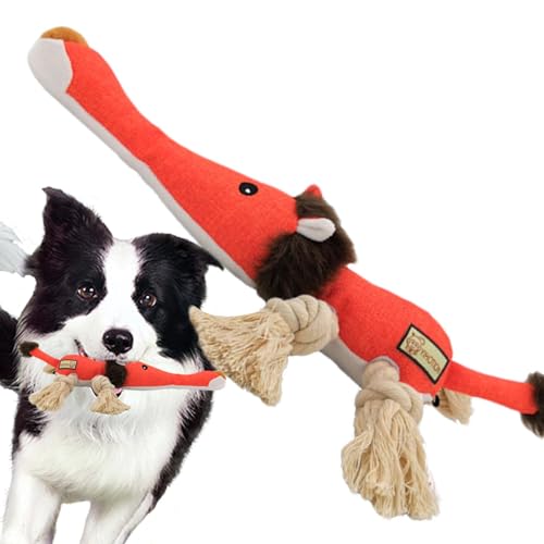kivrimlarv Beißspielzeug für Welpen – Quietschendes Kauspielzeug für Hunde, Baumwollseilknoten, Schleifspielzeug für mittelgroße Hunde, bissfest, quietschendes Hundespielzeug, interaktives Spielzeug von kivrimlarv