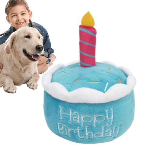 kivrimlarv Hunde-Geburtstagskuchenspielzeug, Plüsch-Kuchenspielzeug für Hunde, Geburtstagsgeschenke für Hunde, Hundespielzeug, Plüsch-Kauspielzeug, Welpenkuchen, Welpen, Cupcake, Plüschgeschenk, von kivrimlarv