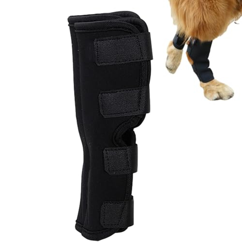 kivrimlarv Hunde-Kniebandage – verstellbare und bequeme Hundearmmanschette | Strapazierfähige schützende Hunde-Erholungsmanschette gegen Lecken, alle Jahreszeiten Hundebeinbandagen für Hinterbeine, von kivrimlarv