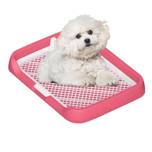 kivrimlarv Mesh Grids Toilet - Pee Pad Flat Potty Tray for Dogs with Mesh Grids | Easy Cleaning Pet Potty Supplies with Removable Column, Simple Setup Pee Holder for Dogs, Puppies, Pets von kivrimlarv