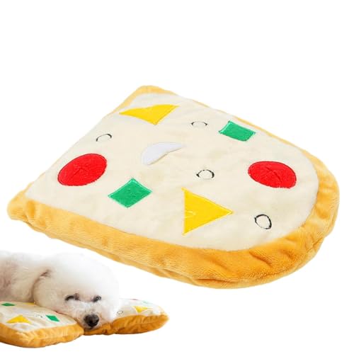 kivrimlarv Pizza-Hundespielzeug – Quietschspielzeug für Hunde, quietschendes Hundespielzeug, Plüschspielzeug für Welpen, Haustiertraining und Unterhaltung, interaktives Welpenspielzeug für kleine, von kivrimlarv