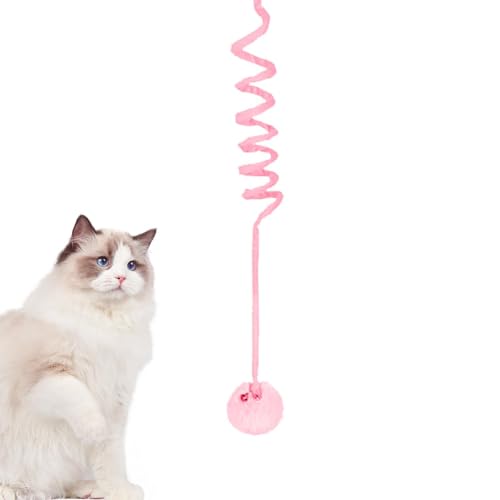 kivrimlarv Teaser Spielzeug für Katzen – einziehbarer interaktiver Katzenspielzeugstab – interaktives Katzenspielzeug Zauberstab-Fänger Teaser lustiger Trainingsgerät mit Garnball Tür-Teaser von kivrimlarv