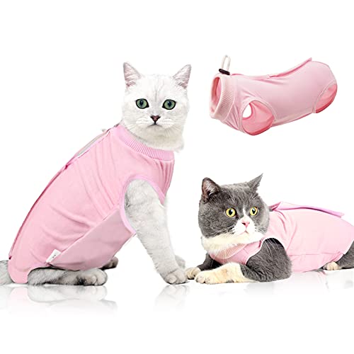 oUUoNNo Wundchirurgie-Wiederherstellungsanzug für Katzen bei Bauchwunden oder Hautkrankheiten, nach der Operation, Pyjama-Anzug, E-Kragen-Alternative für Katzen oUUoNNo Wundchirurgie-Wiederherstellungsanzug für Katzen bei Bauchwunden oder Hautkrankheiten, nach der Operation, Pyjama-Anzug, E-Kragen-Alternative für Katzen von oUUoNNo