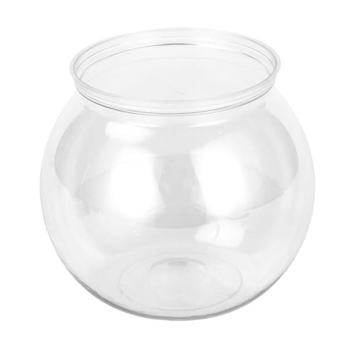 Runder Fischtank, Transparente Fischglas, Kleines Bruchsicherer Aquarium Fischschale, Für Zuhause Wohnzimmer Schlafzimmer Büro Fisch Mikrolandschaft Tischdeko, 10 × 12.5 cm von komsoup