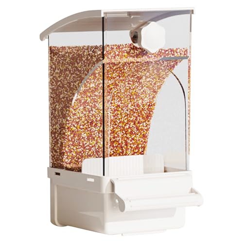 komsoup Automatischer Vogelfutterleiter, automatischer Vogelfutterleiter für Käfig,Vogelfutterspender - Behandlungsspender, Käfigzubehör für Cockatiel Cockatoo Canary Conure von komsoup